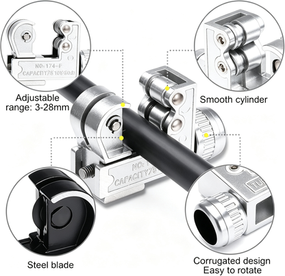 1/8 in to 5/8 in Mini Tube Cutter for Copper Aluminum Steel