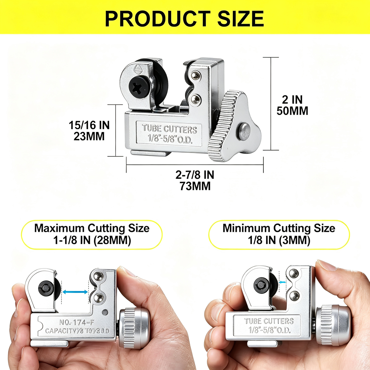 1/8 in to 5/8 in Mini Tube Cutter for Copper Aluminum Steel