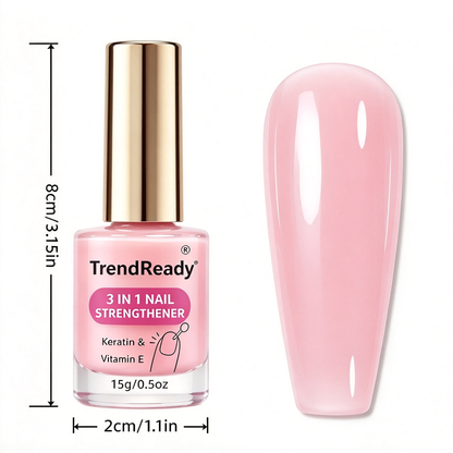 2PCS Natural Pink Nail Hardener Quick-Drying Nail Strengthener