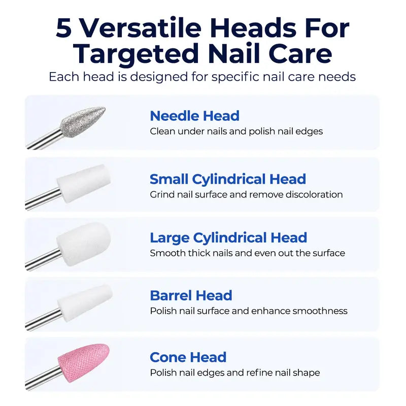 Electric Nail Drill for Thick Nails, Cordless Efiles for fungal Nails Lightweight