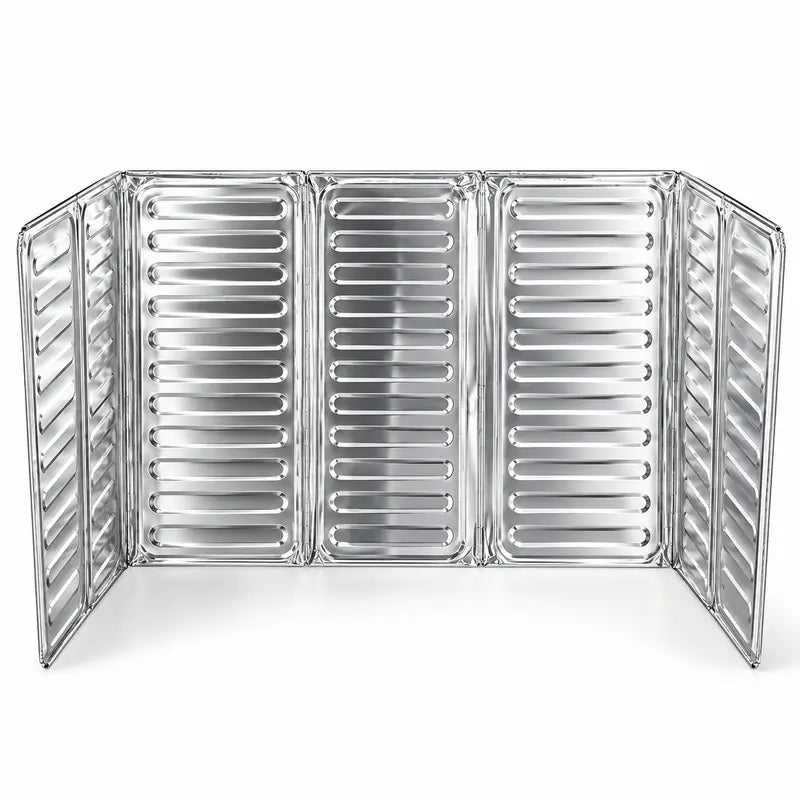 Foldable Stove Splatter Guard, 33x12in Aluminum Foil Oil Splash Shield