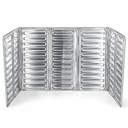 Foldable Stove Splatter Guard, 33x12in Aluminum Foil Oil Splash Shield