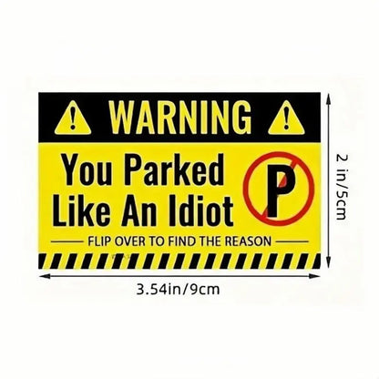 Funny Parking Cards Pack of 50/100Pcs, Car Truck Motorcycle Warning Cards No-Parking Reminder