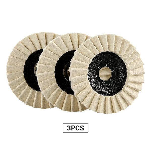 3PCS 5Inch Wool Polishing Wheels Set for Angle Grinders