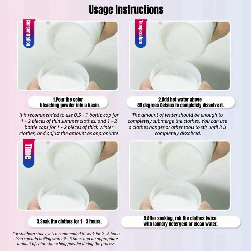 Biological Enzyme Bubble Powder, Powerful Decontamination, Strong Bleaching, Yellowing