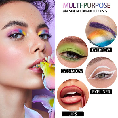 12Pcs Multi-Function Matte & Metallic Glitter Eyeliner Set