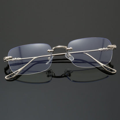 Unisex Frameless Plain Glasses, Casual Style for Daily Wear