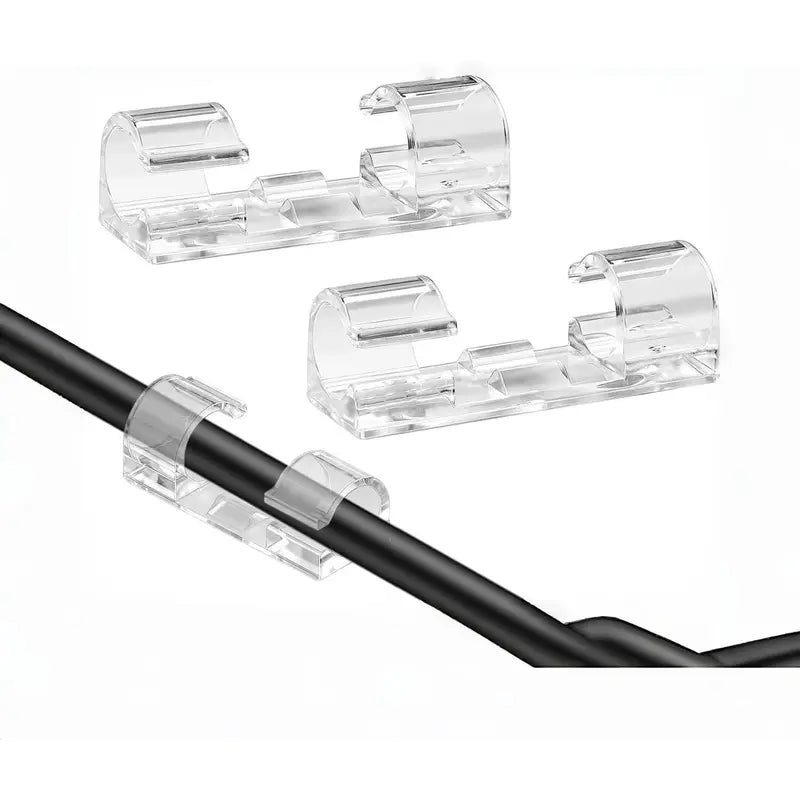 Self-Adhesive Cable Clips, Space-Saving Wire Cord Organizer for Desk