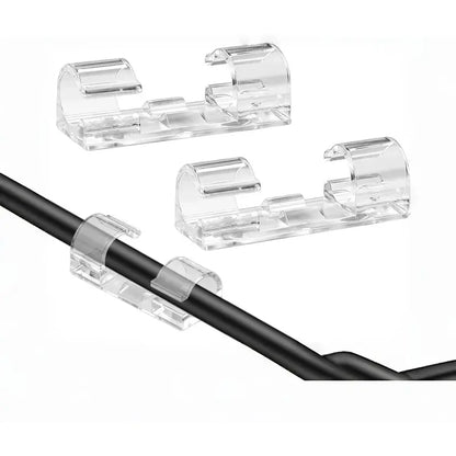 Self-Adhesive Cable Clips, Space-Saving Wire Cord Organizer for Desk