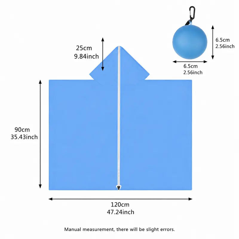 5Pcs Portable Disposable Emergency Raincoats Waterproof Rain Poncho in A Ball