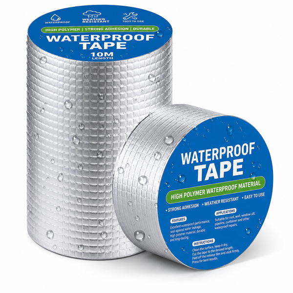 Butyl Waterproof Tape — 1.5mm Thick Aluminum Foil Repair Patch, UV-Resistant Pipe Sealing Tape