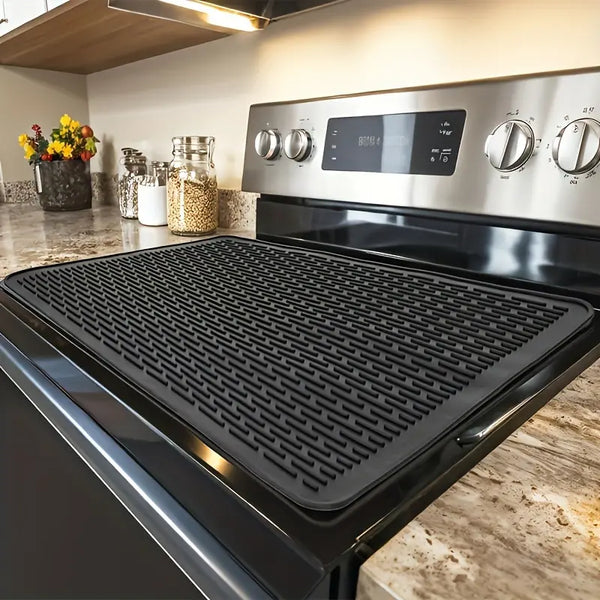 Heat-Resistant Silicone Stove Cover Mat & Utensils – Non-Slip Protector
