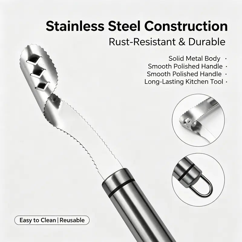 2PCS Stainless Steel Pepper Corer Seed Remover Tool