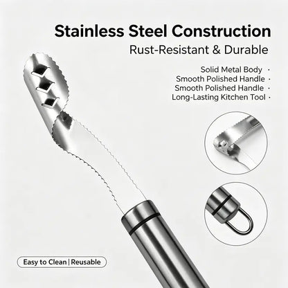2PCS Stainless Steel Pepper Corer Seed Remover Tool