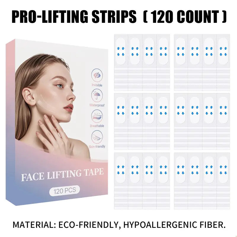 120 Pcs Invisible Face Lifting Tape - Adults' Instant V-Line Jawline