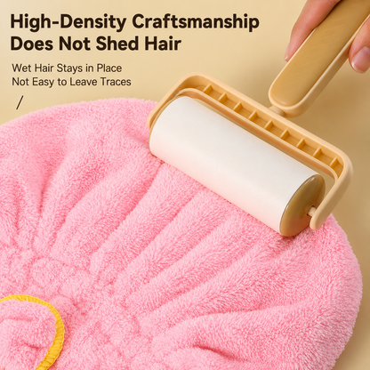 3Pcs Microfiber Hair Drying Turban with Button & Loop, Soft Coral Velvet, Highly Absorbent Fast Drying Head Wrap