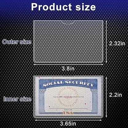 10 Pack Social Security Card Holder Durable PVC Protector Sleeve