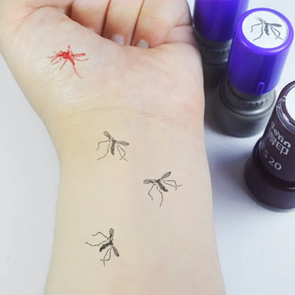 2 Pcs Mosquito Stamp Prank Self Inking Stamps