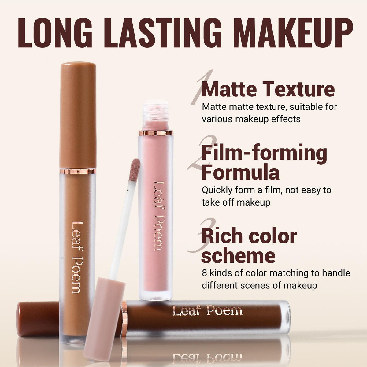 Women's 8-Shade Matte Liquid Eyeshadow Pen Kit Set