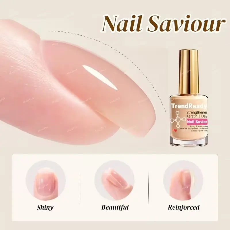2 PCS Nail Hardener for Weak Nails, Fast‑Drying Long‑Lasting