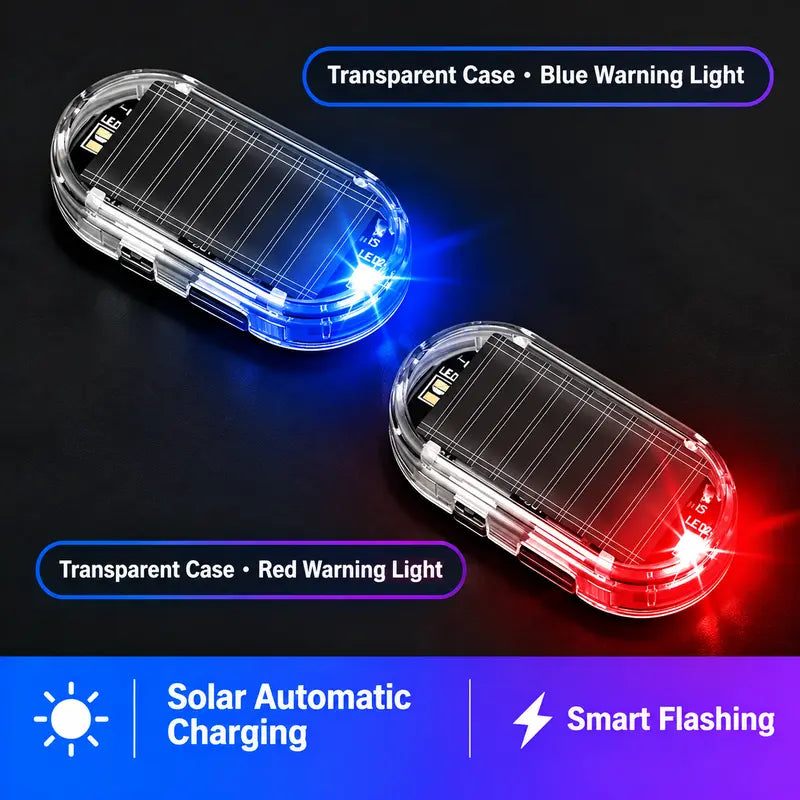 4PCS Solar Powered Fake Car Alarm Light Auto Light Sensor
