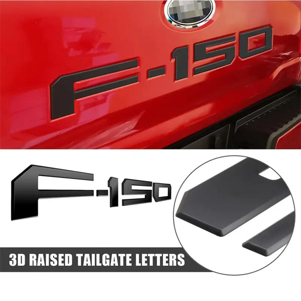 New Ford F-150 Tailgate Letter Replacement Decals: 3D Emblem – Tailgate Insert Lettering
