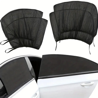 4-Piece Car Window Sunshade Set, Front & Rear Privacy Screens for Cars & SUVs