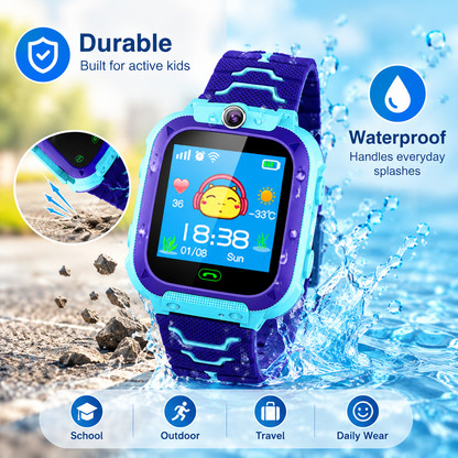 Kids Smart Watch, LBS Positioning SOS Call Watch with Remote Control Camera and Voice Chat