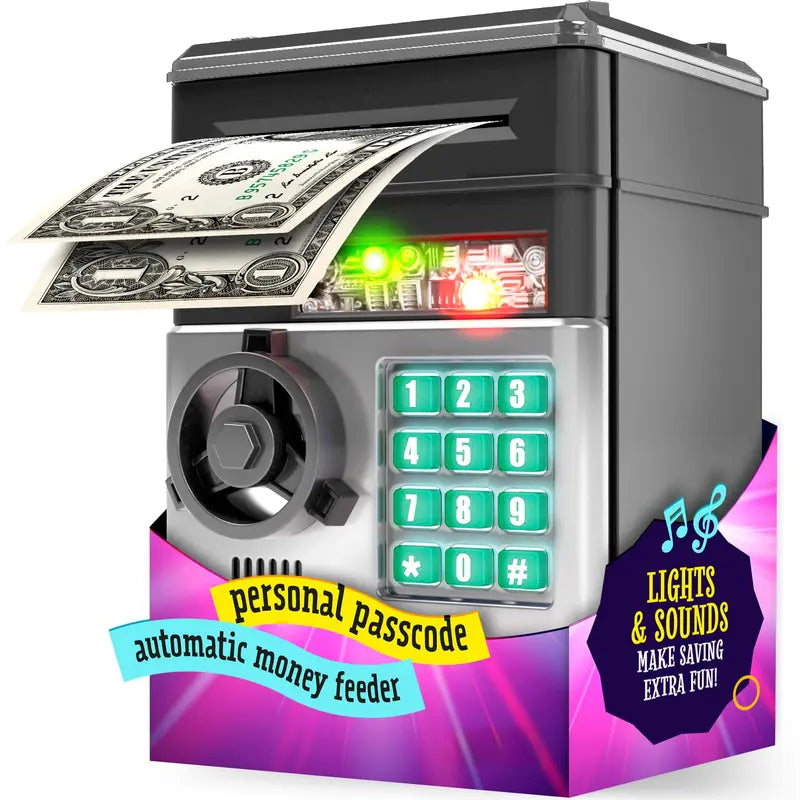 Piggy Bank for Kids Adults, Electronic ATM Coin Cash Bank