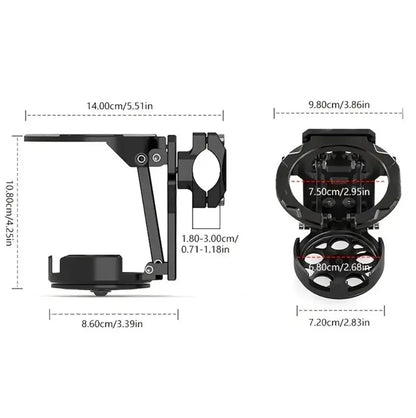 2PCS Bike Water Holder, Rotating Foldable Adjustable Folding