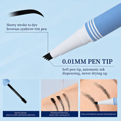 2-in-1 Micro-Fork Eyebrow Pen & Tinted Gel Waterproof