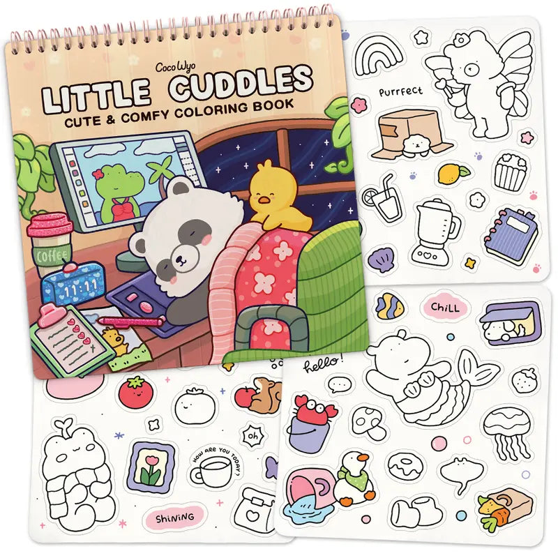 Coloring Book (Spiral Bound) & Sticker Set