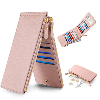 Women’s Clean Minimalist Bifold Wallet - Elegant Mini Card Holder