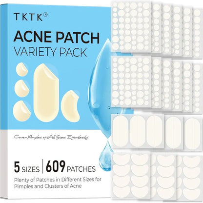 Hydrocolloid Pimple Patches Bulk (609 Count) - Anti-Acne Treatment