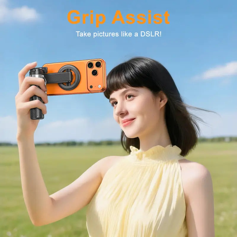 Upgraded 5-in-1 Magnetic Selfie Stick with 360° Rotatable Adjustable Magnetic Tripod Stand
