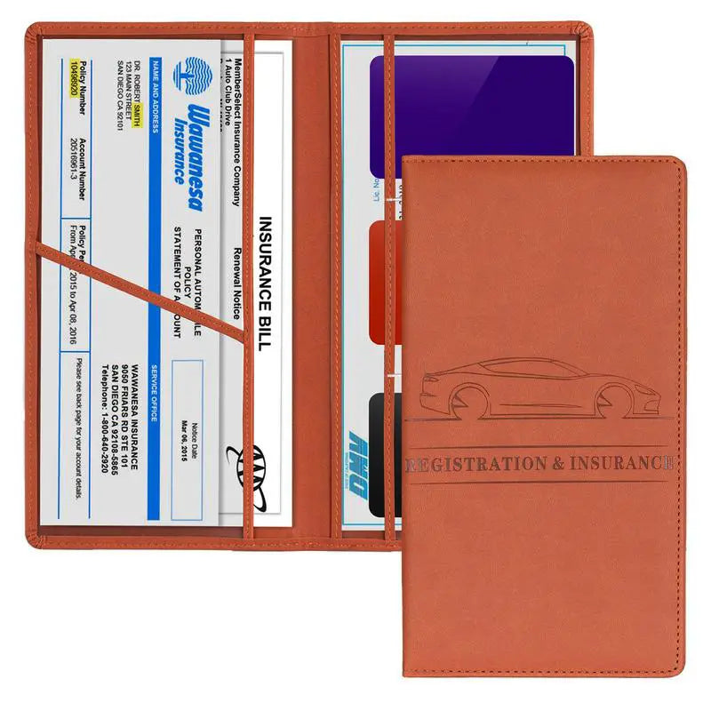 Car Registration & Insurance Card Holder, Magnetic Closure Vehicle Wallet