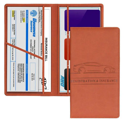 Car Registration & Insurance Card Holder, Magnetic Closure Vehicle Wallet