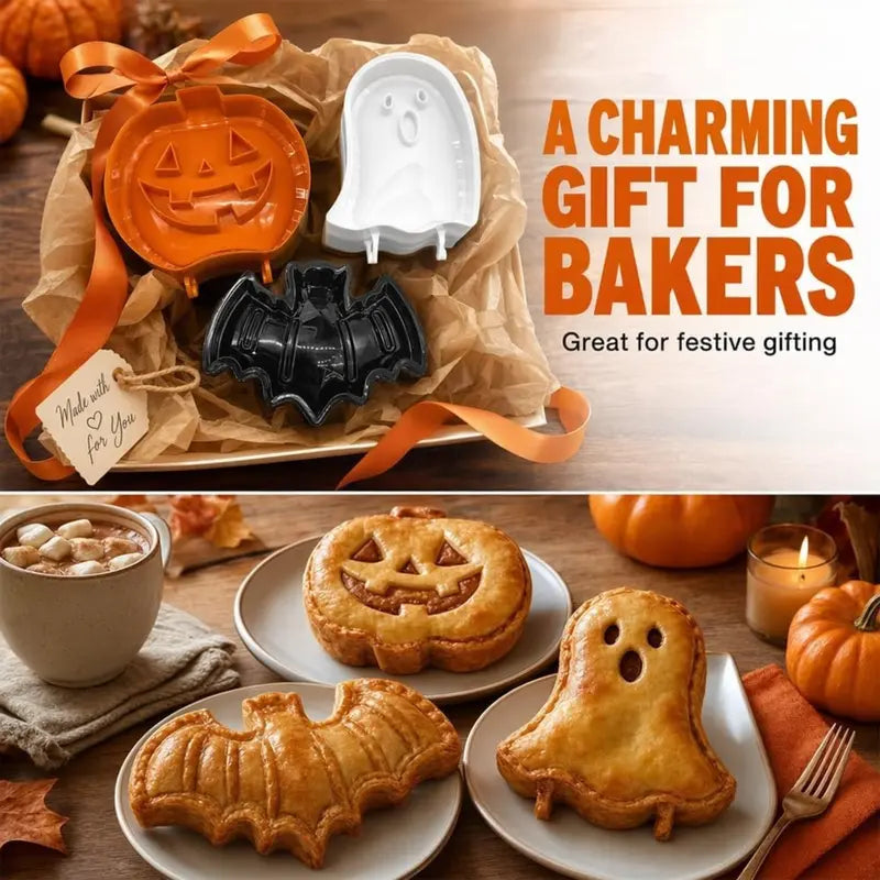 3-Pack Halloween Hand Pie Molds Set