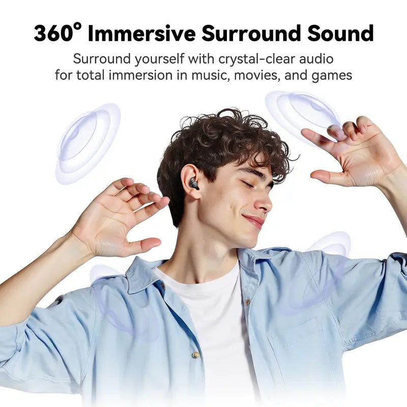 Bluetooth Wireless Earbuds Sleep Earphones,Bluetooth 6.0,Noise-Canceling Earphones