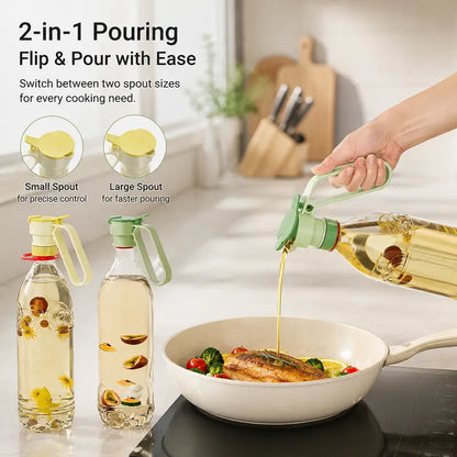 2Pcs Bottle Pour Spout Cap with Carry Handle, Detachable Two Different Caliber