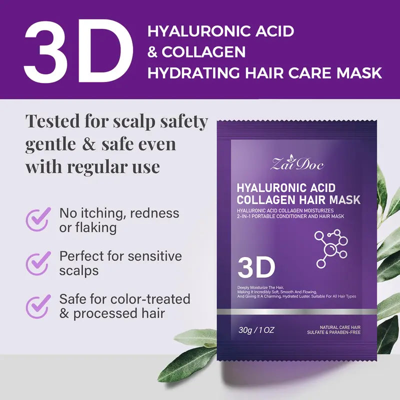 3D Collagen Hair Mask 30g — Deeply Repairs Hair Strands