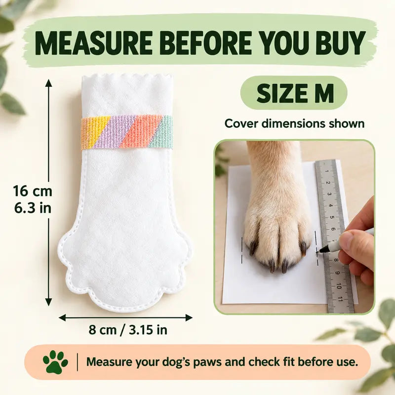 20/40/60Pcs Disposable Dog Boots,Paw Covers with Adjustable Self-Adhesive Bandage for Indoor & Outdoor Walks