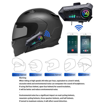 Rechargeable Motorcycle Helmet Speaker Automatic Call and Music Control