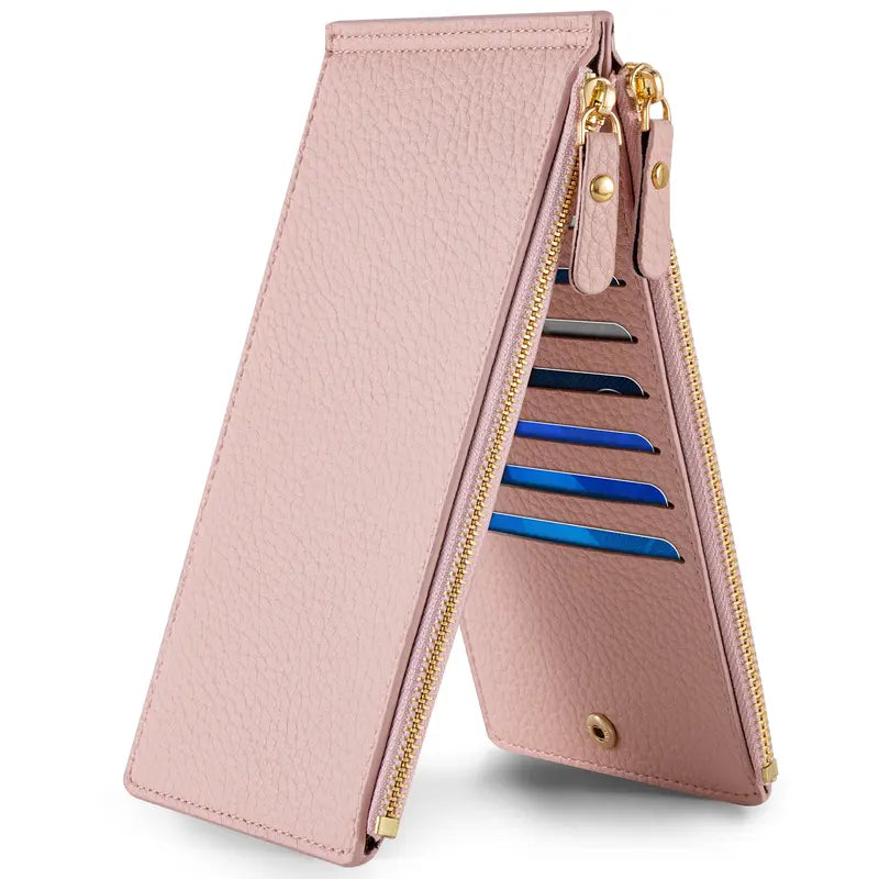 Women’s Clean Minimalist Bifold Wallet - Elegant Mini Card Holder