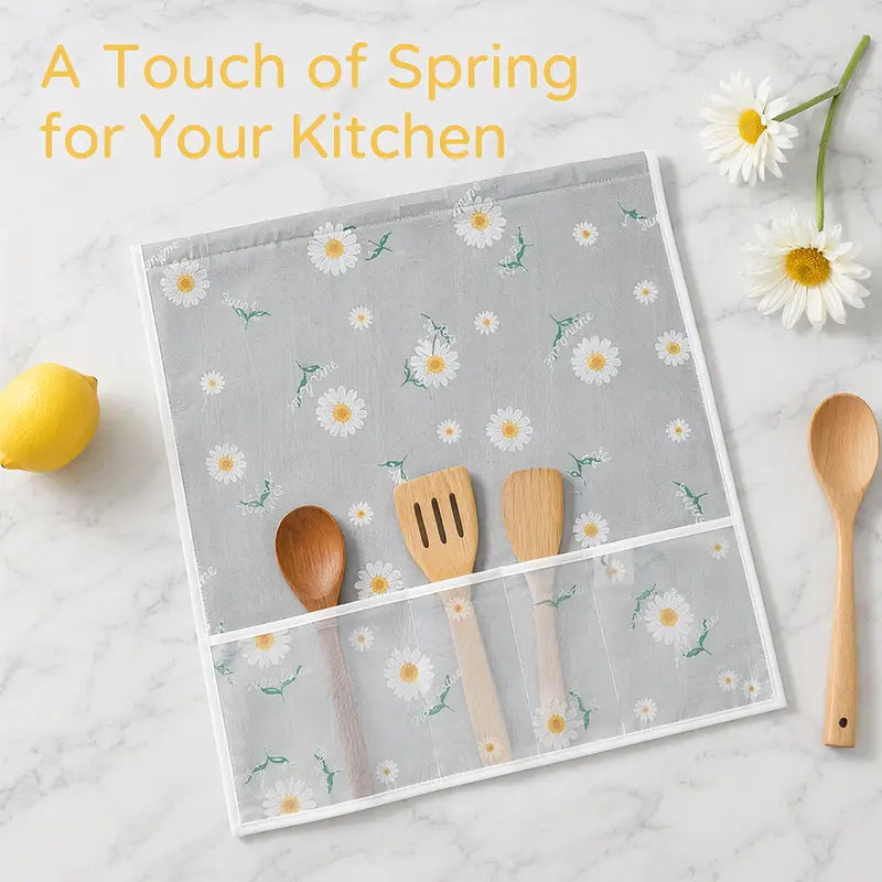 3Pcs Multipurpose Refrigerator Dust Cloth Proof Cover With Storage Pockets Bags
