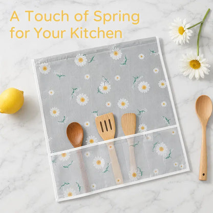 3Pcs Multipurpose Refrigerator Dust Cloth Proof Cover With Storage Pockets Bags