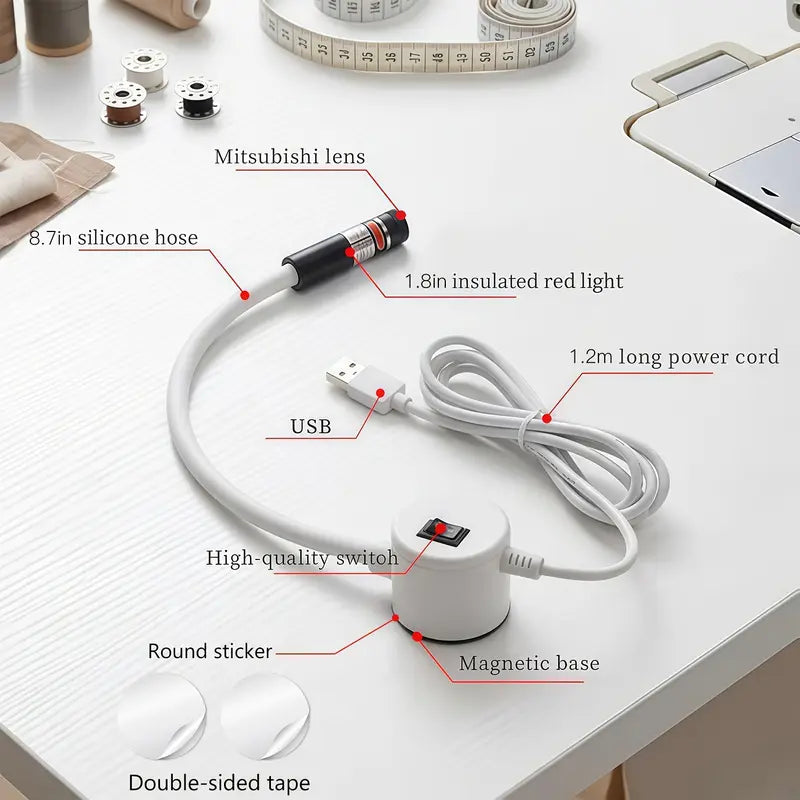 Magnetic Positioning Quilting Light for Sewing Machines