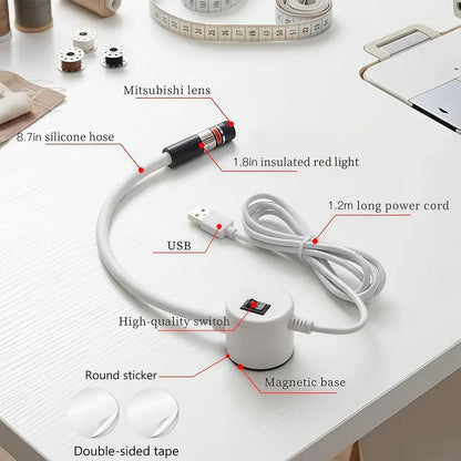 Magnetic Positioning Quilting Light for Sewing Machines