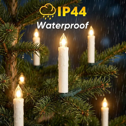 10Pack LED Flameless Candle Clip Lights with Remote,Batteried(AAA) Dimmable Lights
