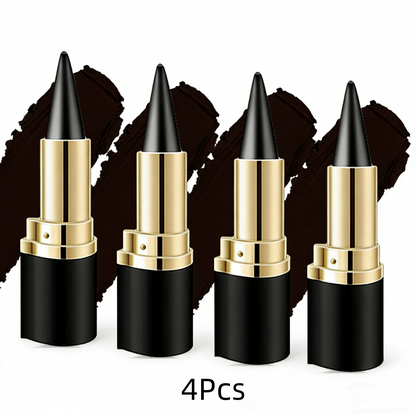 4Pcs Black Eyeliner Pencil  Waterproof, Smudge-Proof & Quick-Dry for All-Day Matte Wear
